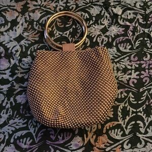 Elegant Gold Beaded Women's Bag jessica McClintock